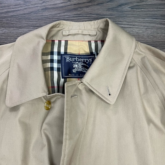 Burberry Tan Car Coat Trench Coat 50R - Picture 2 of 8